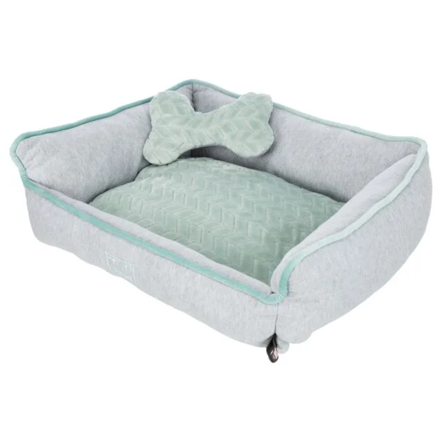 Junior bed, square, 50 ? 40 cm, grey/mint