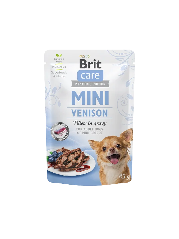 Brit Care Mini Adult Dog Pouches - Venison