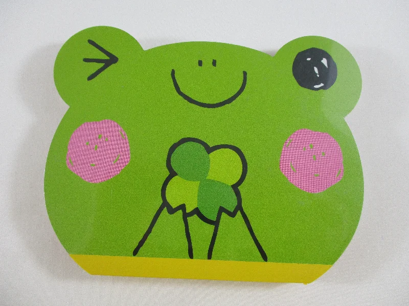 Cute Kawaii HTF Kamio Frog Diecut 4 x 6 Inch Notepad / Memo Pad - Stationery Designer Paper Collection