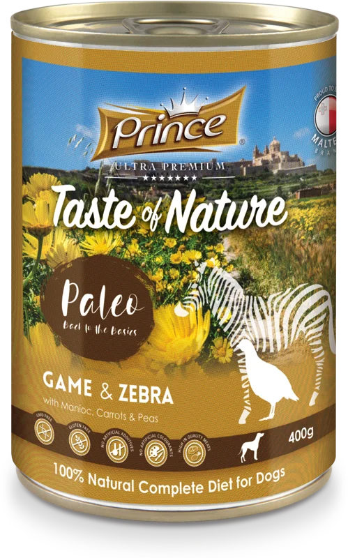 Prince Taste of Nature tin, Game & Zebra - 400g