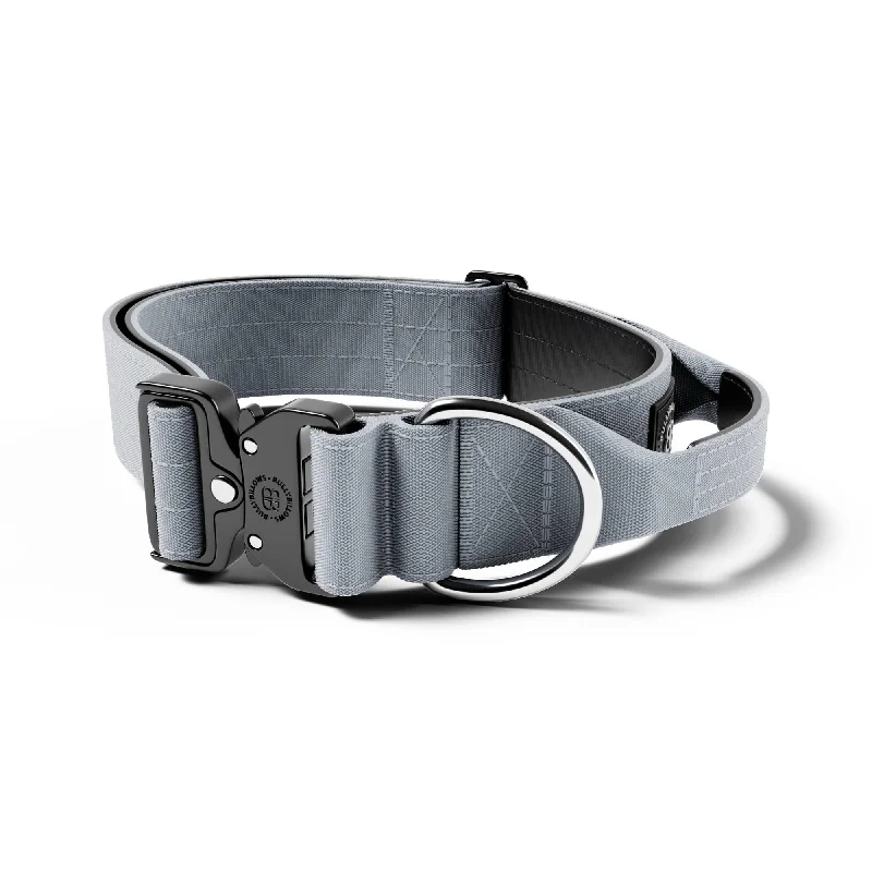 5cm Combat® Collar | With Handle & Secure Clip - Metal Grey