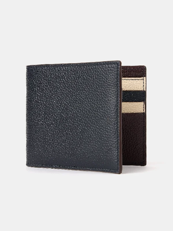 The Billfold Wallet - Bordeaux, Midnight & Clay Madras Grain