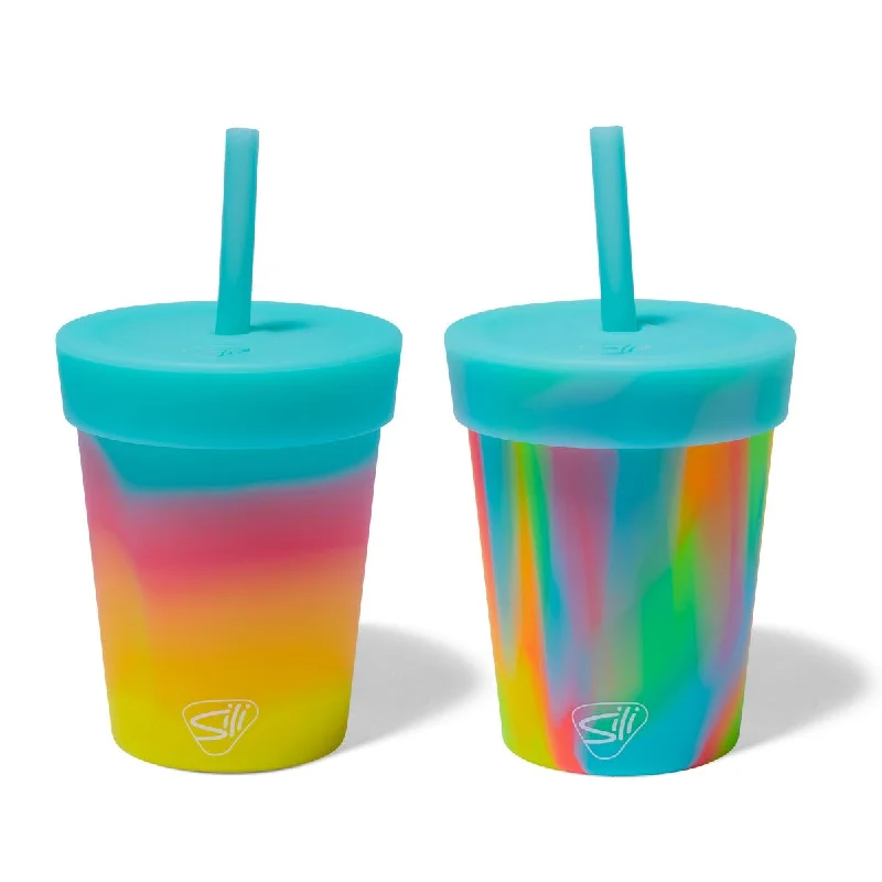 Sale Silipint Silicone 8 oz Kids Straw Tumbler (2 Pack)