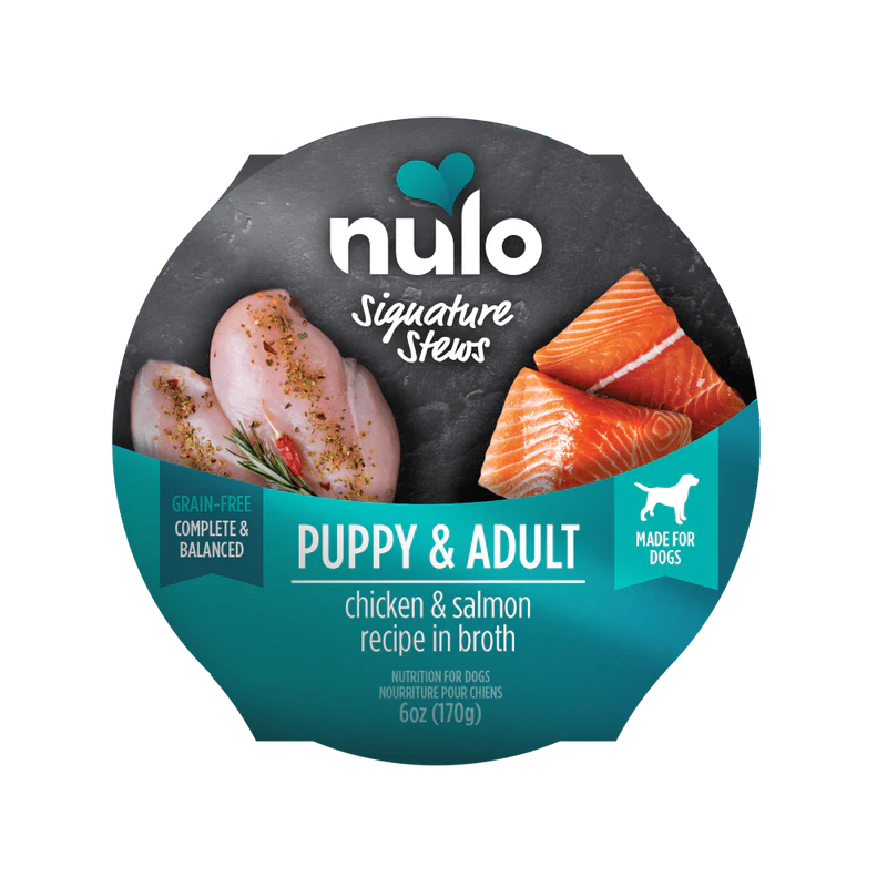 Nulo Chicken & Salmon in broth Signature Stews for Puppies & Adult dogs 6oz