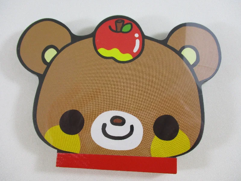 Cute Kawaii HTF Kamio Q-lia Bear Animal Diecut 4 x 6 Inch Notepad / Memo Pad - Stationery Designer Paper Collection