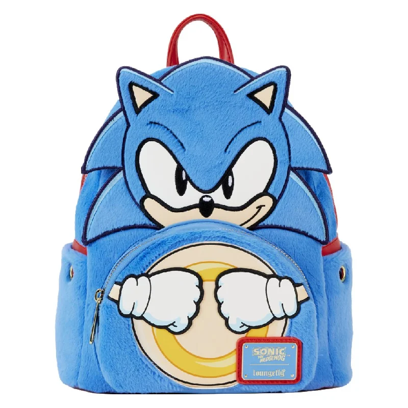 Loungefly :  Sonic the Hedgehog Classic Cosplay Plush Mini Backpack