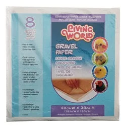 Living World Gravel Paper - Large - 8 pack - 40 cm x 39 cm (15.75 x 15.5 in)