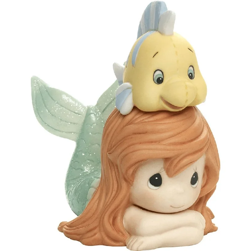 Precious Moments : Disney The Little Mermaid Figurine Life Is Better With A Good Friend, Porcelain