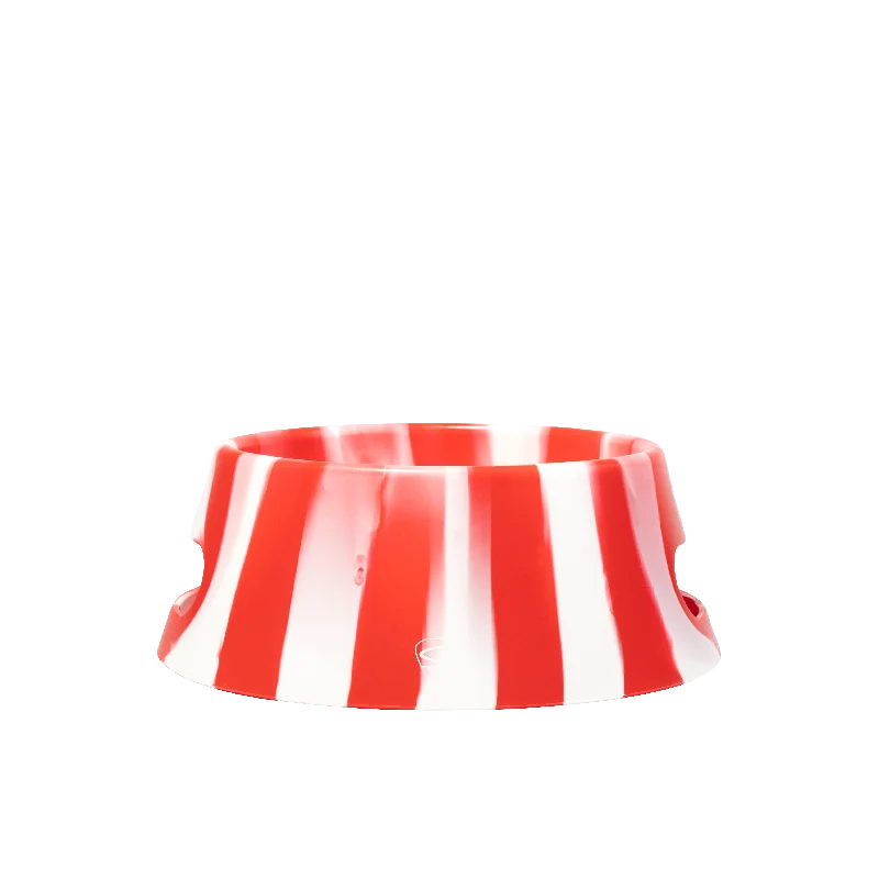 Silipint Silicone Candy Cane Collection Foldable Aqua-Fur Dog Bowl