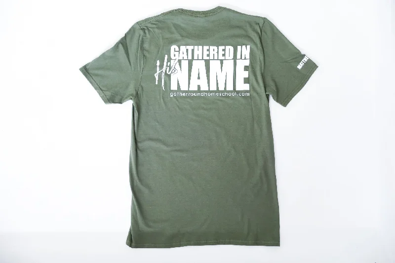 Gathered In His Name T-shirt w/ verse (Soft Style)