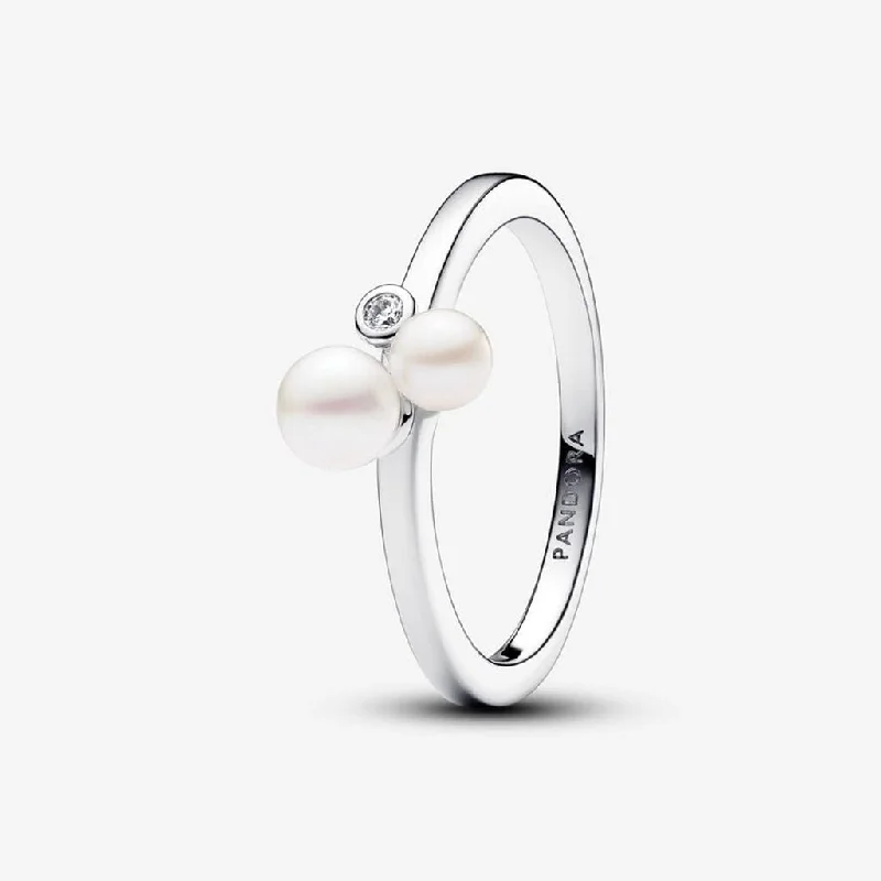 PANDORA : Duo Treated Freshwater Cultured Pearls Ring - Sterling Silver