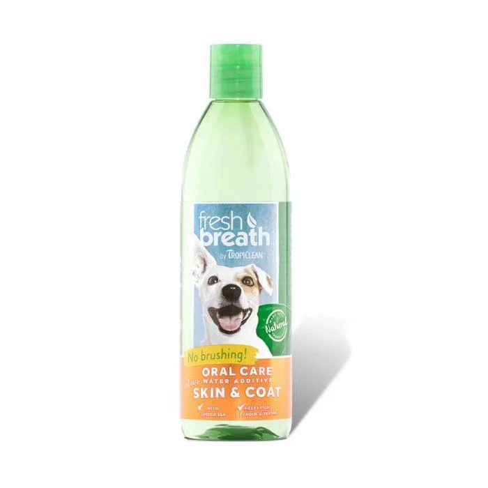 TropiClean Fresh Breath Oral Care + Skin & Coat Water Additive 473ml