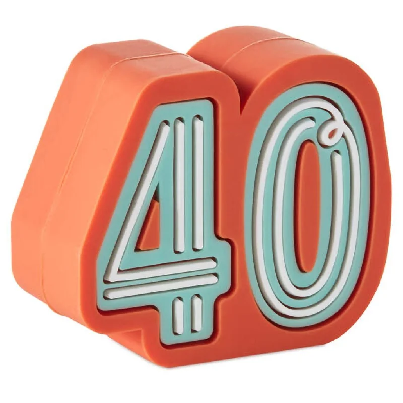 Hallmark : Charmers 40th Birthday Silicone Charm