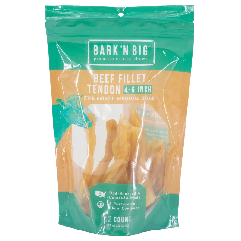 BarkNBig USA Small Beef Tendon Filets Dog Treat, 12ct