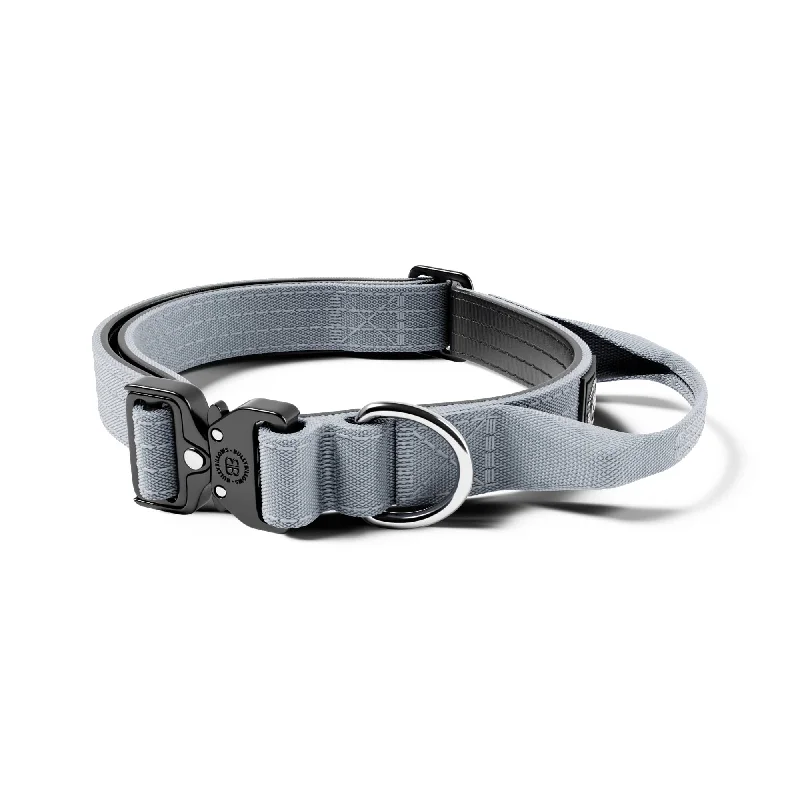 2.5cm Combat® Collar | With Handle & Rated Clip - Metal Grey