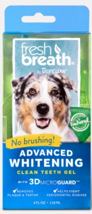 Tropiclean Fresh Breath Oral Care Gel For Dogs With Advanced Whitening 118mL