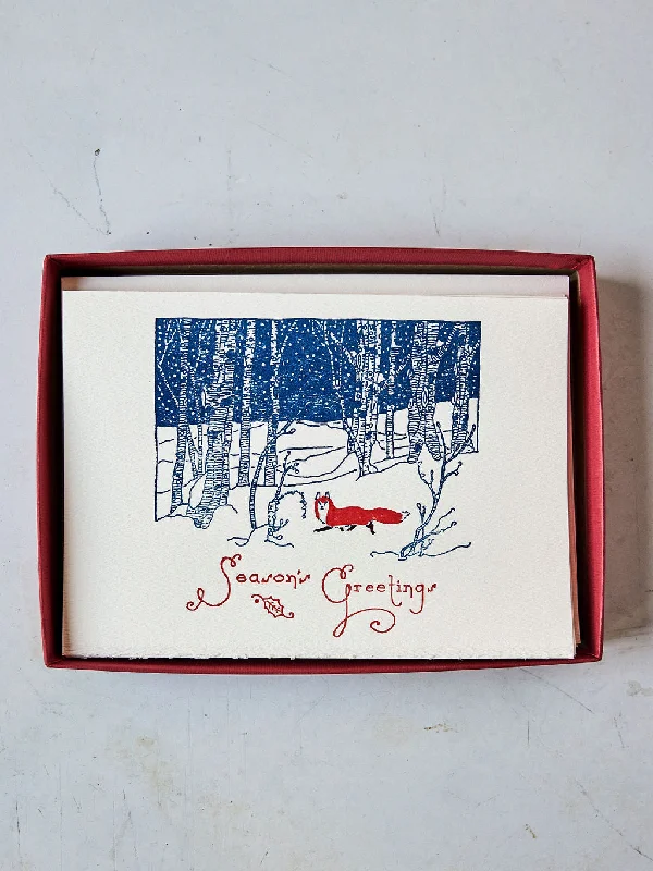 'Winter Fox' Holiday Boxed Card Set