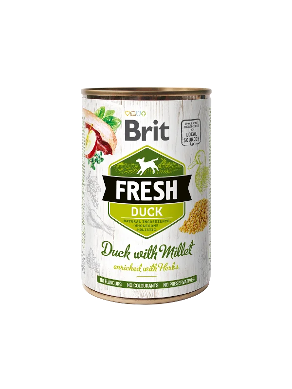 Brit Fresh tins 400g- Duck with Millet