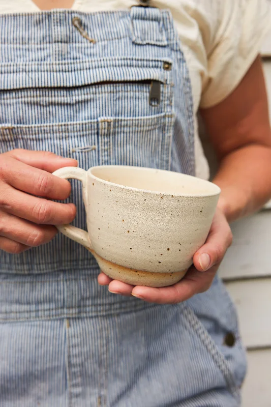 Handmade Ivory Speckled Mug