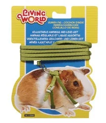 Living World Figure 8 Harness and Lead Set For Guinea Pigs - Green - 1.2 m (4 ft)