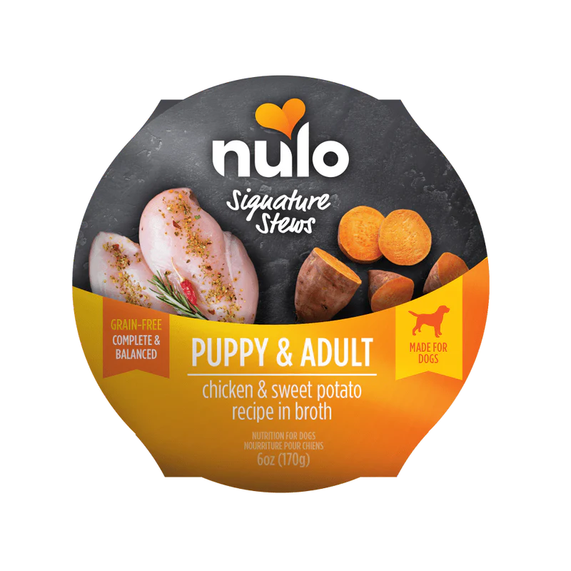 Nulo Chicken & Sweet Potato in broth Signature Stews for Puppies & Adult dogs 6oz