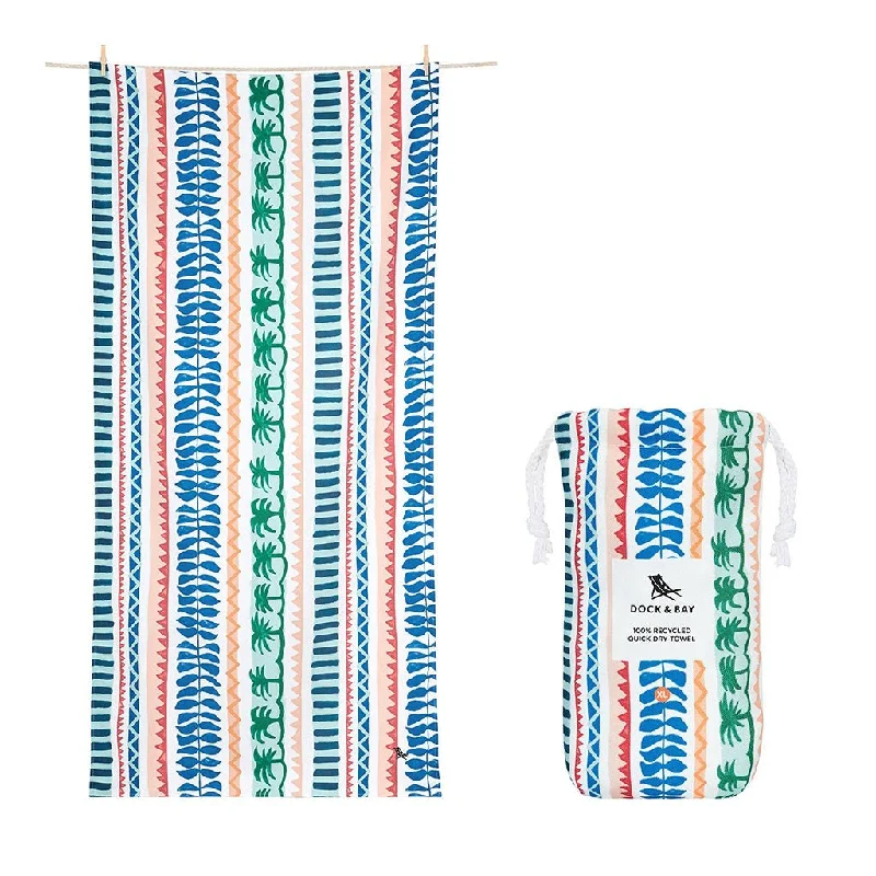 Dock Bay : Quick Dry Beach Towel -  XL Palm Beach