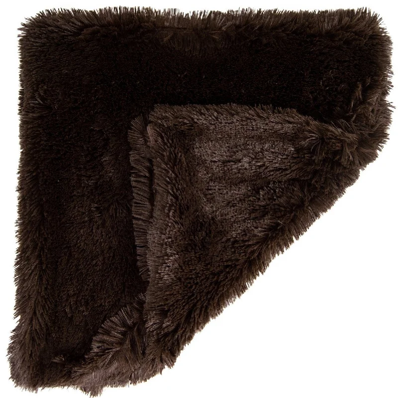 Faux Fur Dog Blanket Grizzly Bear