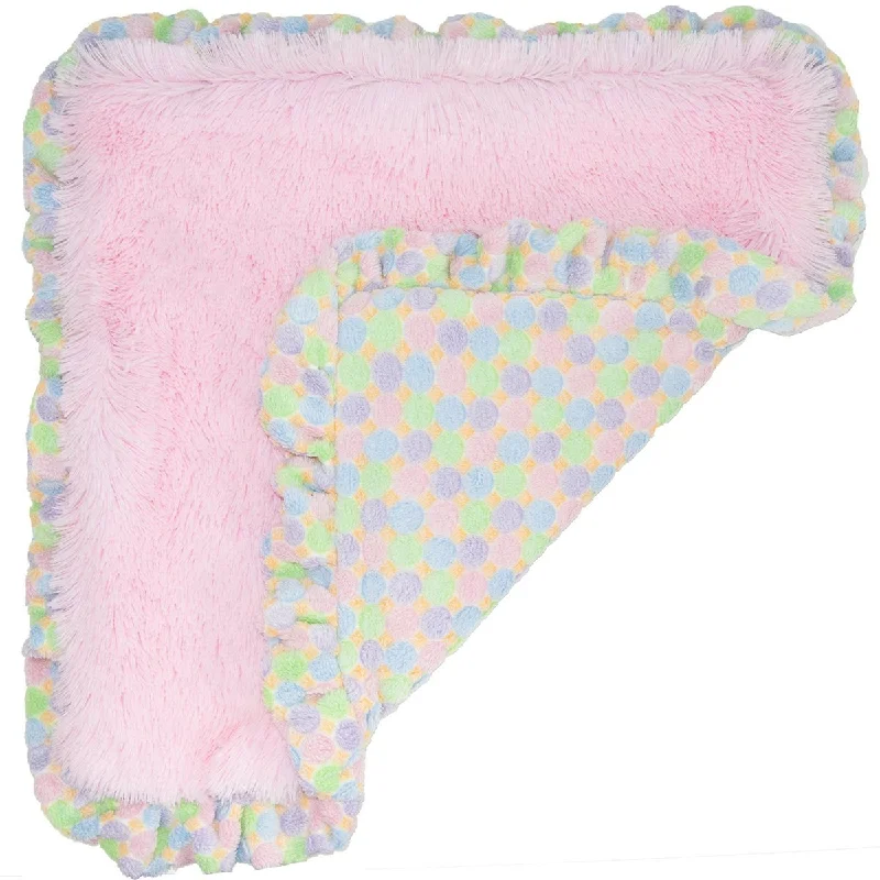 Faux Fur Dog Blanket Ice Cream/Bubble Gum