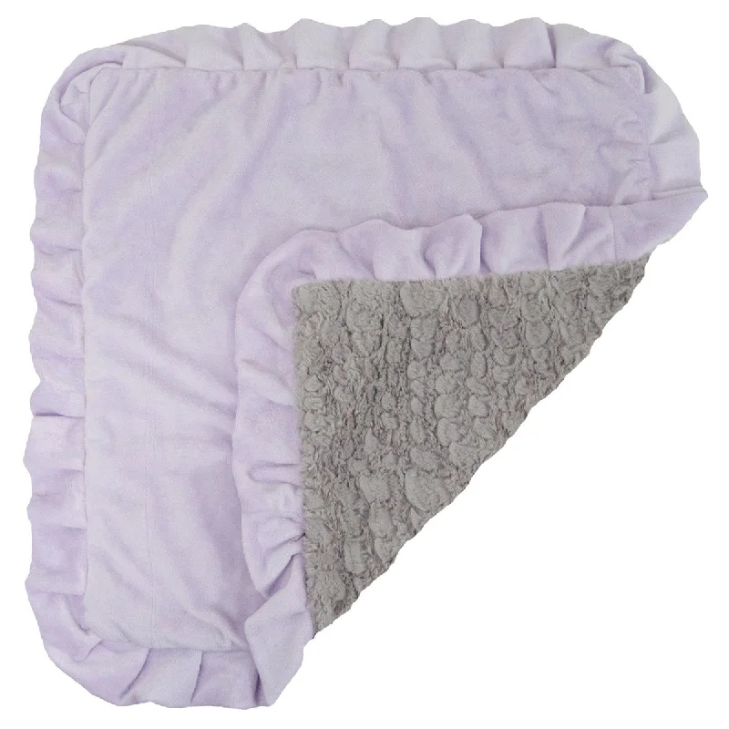 Faux Fur Dog Blanket Lilac/Serenity Grey