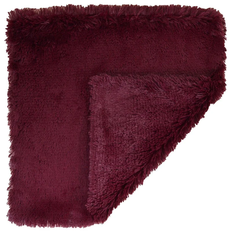 Faux Fur Dog Blanket Rosewood