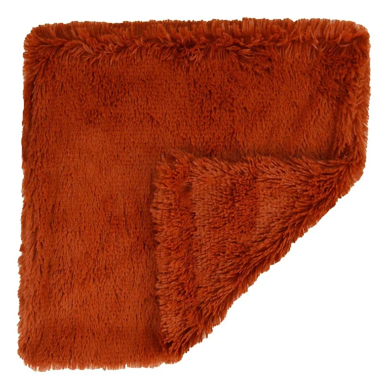 Faux Fur Dog Blanket Rustic Brick