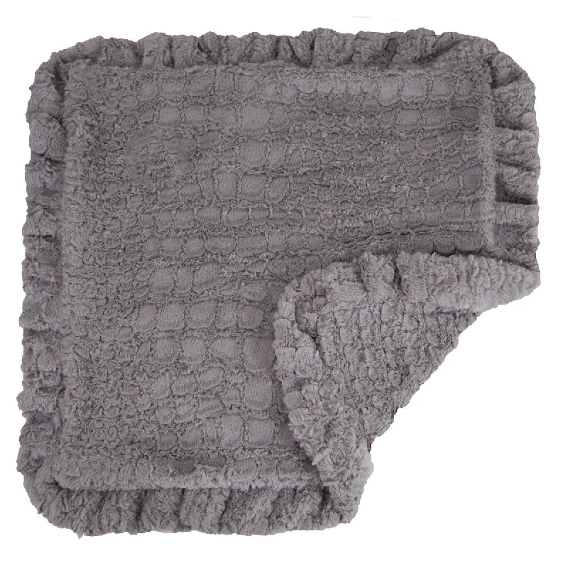 Faux Fur Dog Blanket Serenity Grey