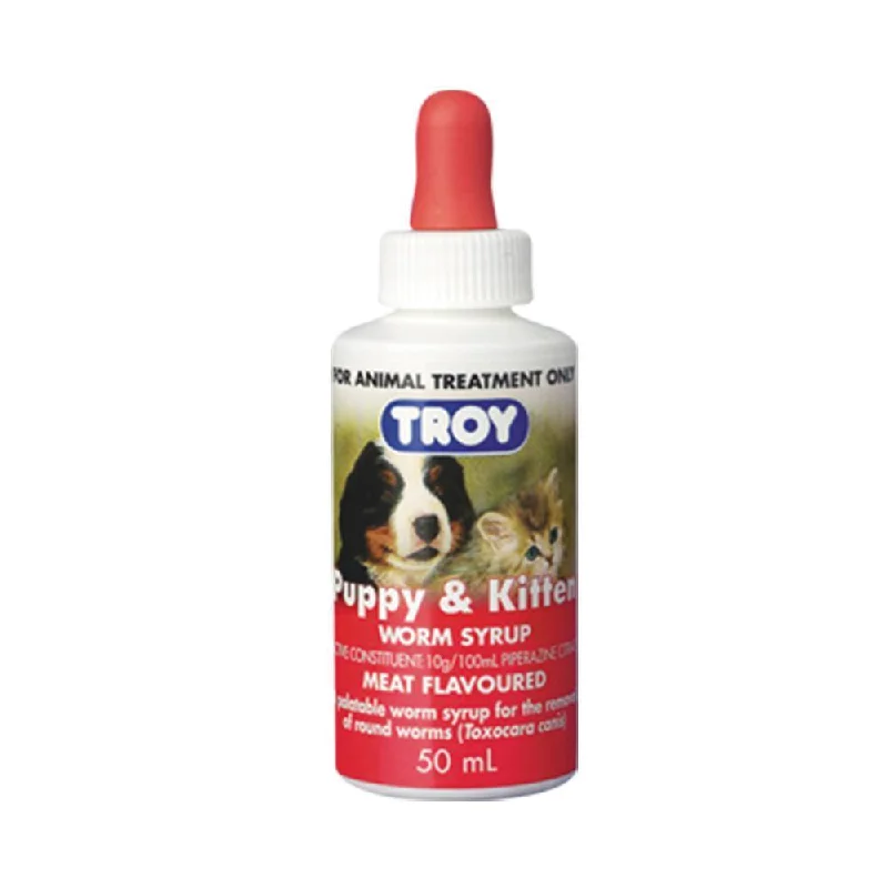 Troy Puppy and Kitten Worm Syrup 50ml