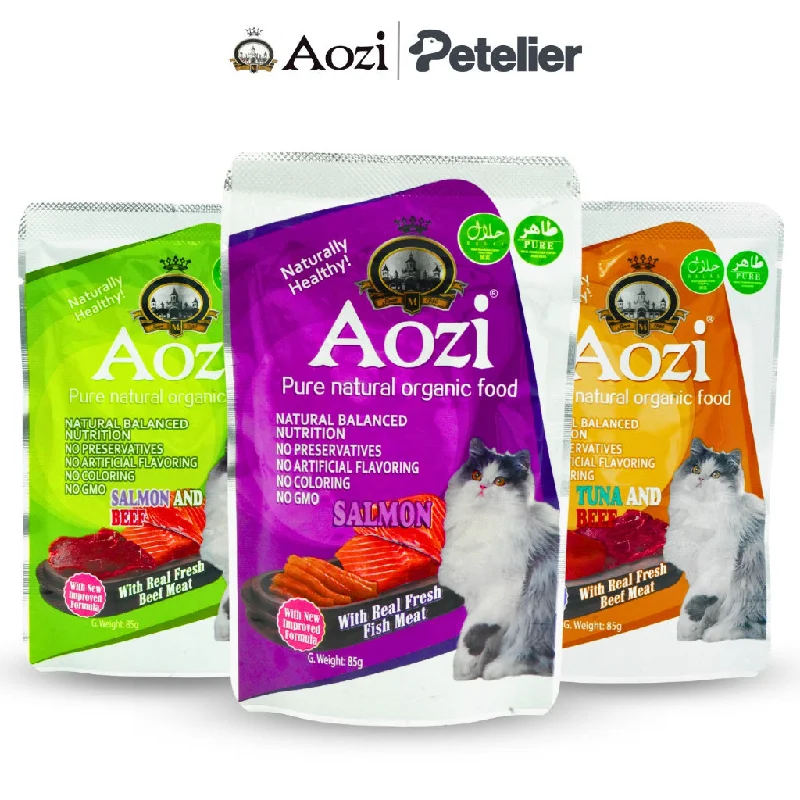 Aozi Organic Wet Cat Food in Pouch 85g for Adult/Kitten