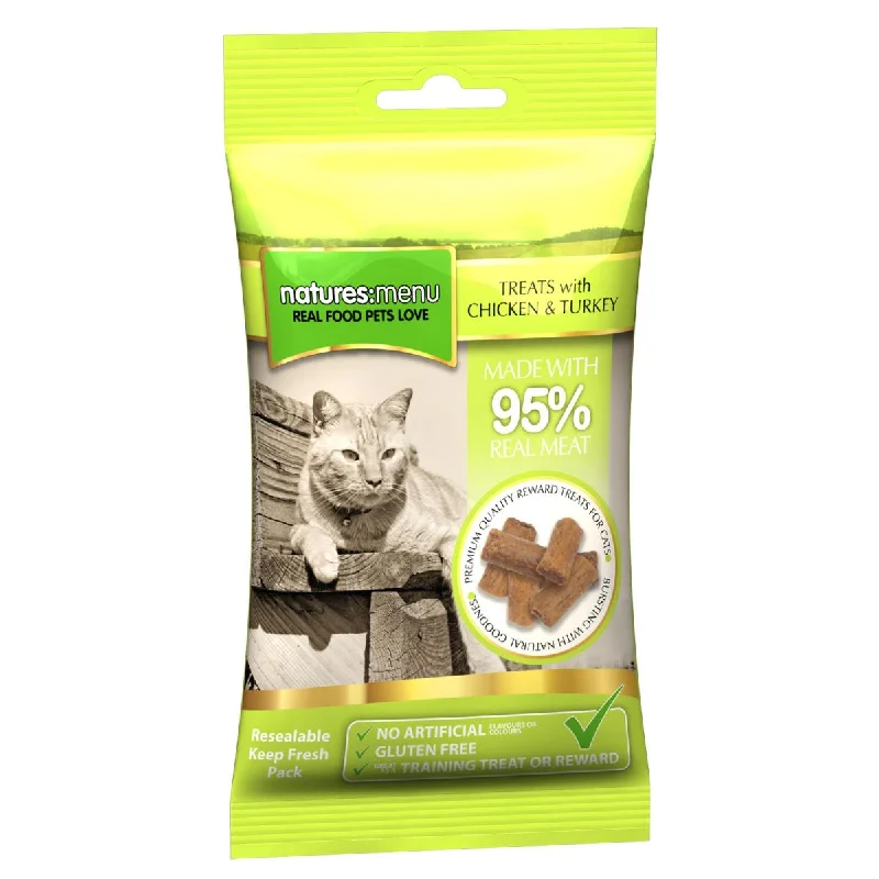 Natures Menu | Natural Cat Treats | Chicken & Turkey - 60g