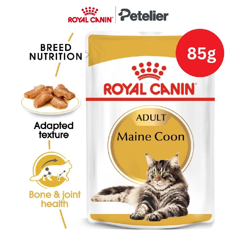 Royal Canin Maine Coon Adult 85g Pouch Wet Cat Food - Feline Breed Nutrition