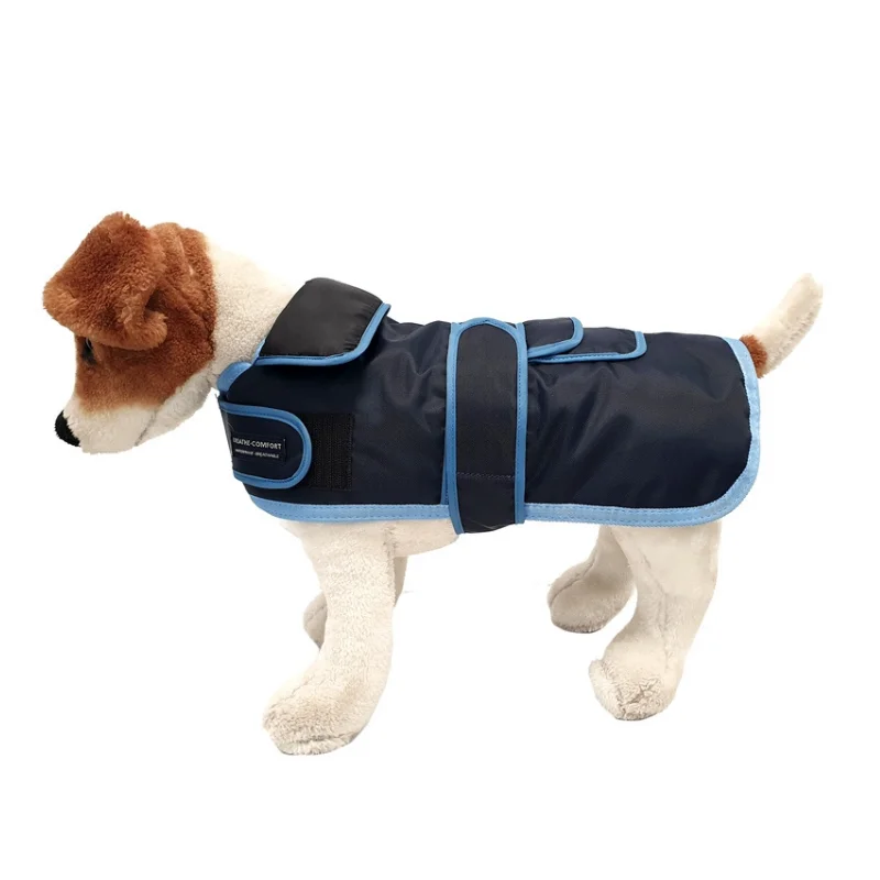 Dog Coat Breathe Comfort - Navy blue trim